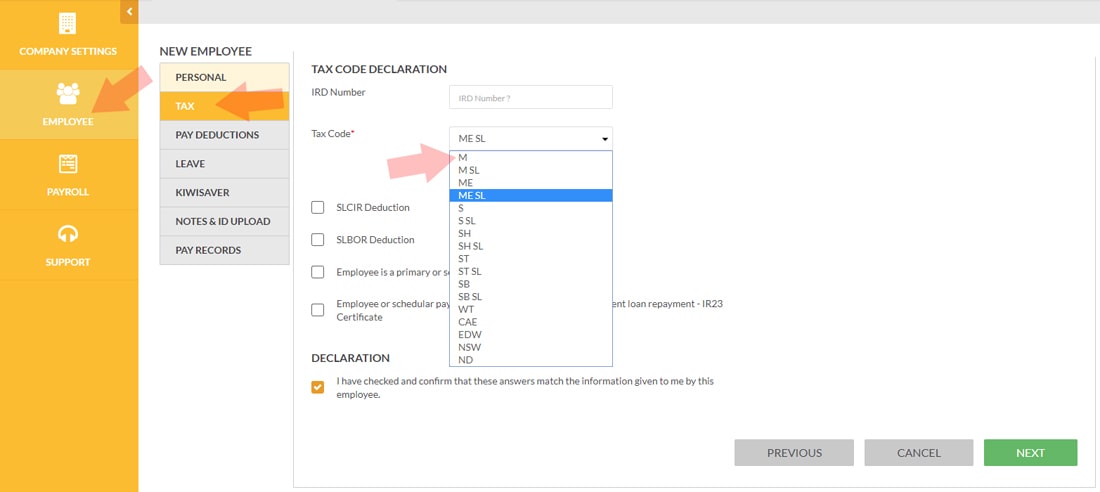 Primary Tax Code — 'ME SL' | Your Payroll NZ